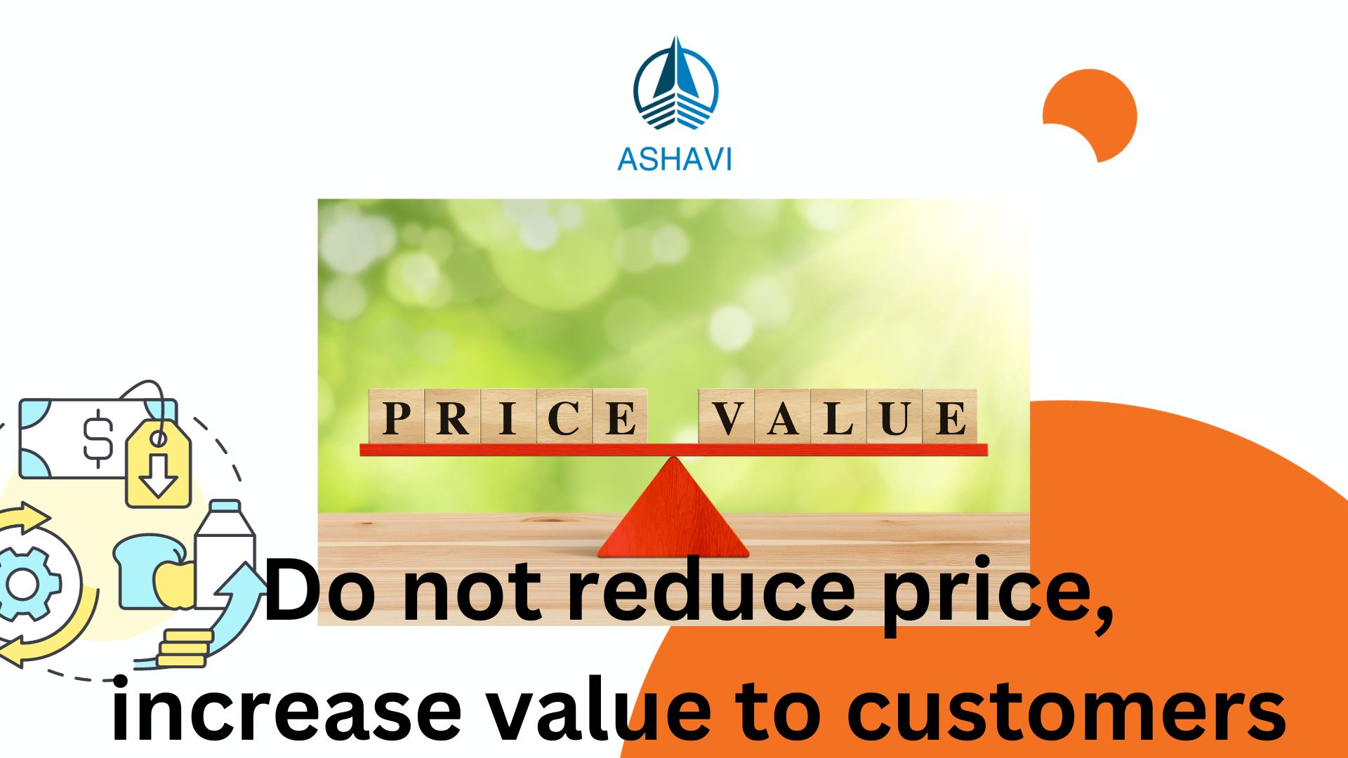 Do not reduce price, increase value to customers